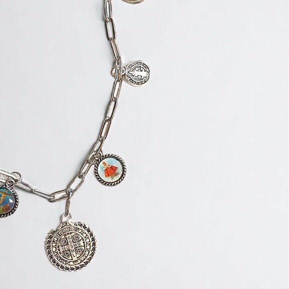Medallion Religious Charm Necklace - Picture 7 of 8